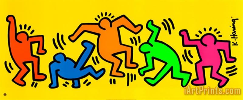 Untitled 1958 1990 painting - Keith Haring Untitled 1958 1990 Art Print