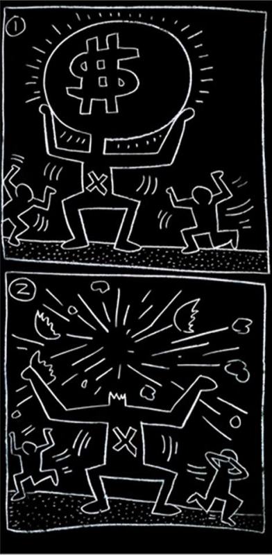 Untitled 1984 painting - Keith Haring Untitled 1984 Art Print