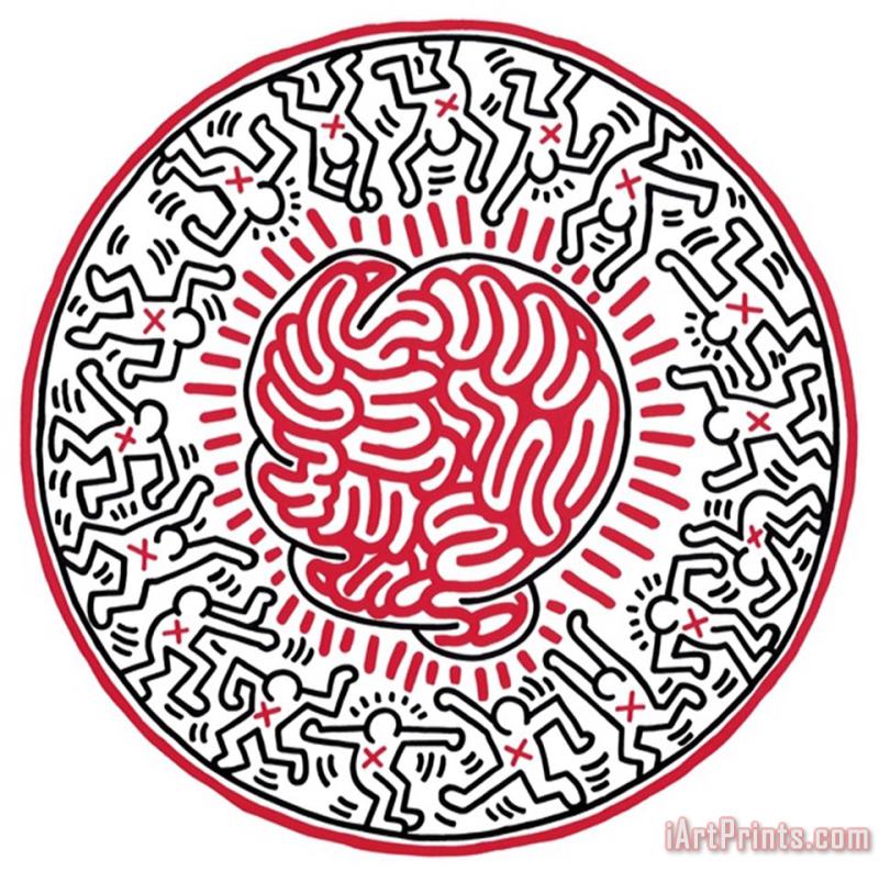 Untitled 1985 painting - Keith Haring Untitled 1985 Art Print