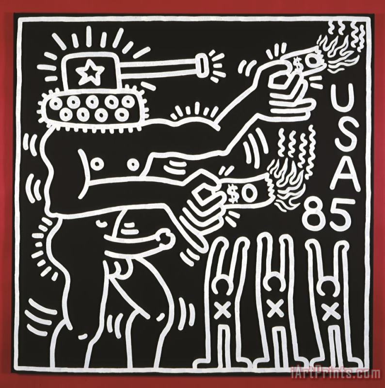 Keith Haring Untitled, 1985 Art Painting