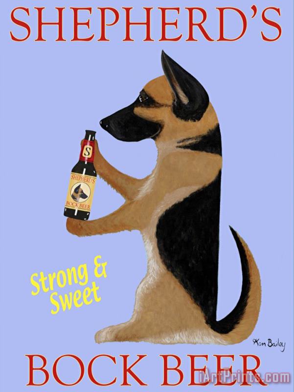 Shepherd's Bock Beer painting - Ken Bailey Shepherd's Bock Beer Art Print