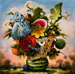 Kevin Sloan Arcadian Congregation with Moths And Watermelons, 2023