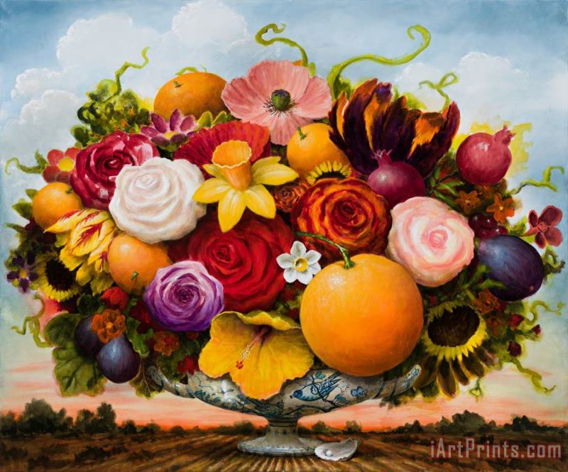 Arrangement with Unexpected Good Fortune, 2023 painting - Kevin Sloan Arrangement with Unexpected Good Fortune, 2023 Art Print Arrangement with Unexpected Good Fortune, 2023 painting - Kevin Sloan Arrangement with Unexpected Good Fortune, 2023 Art Print