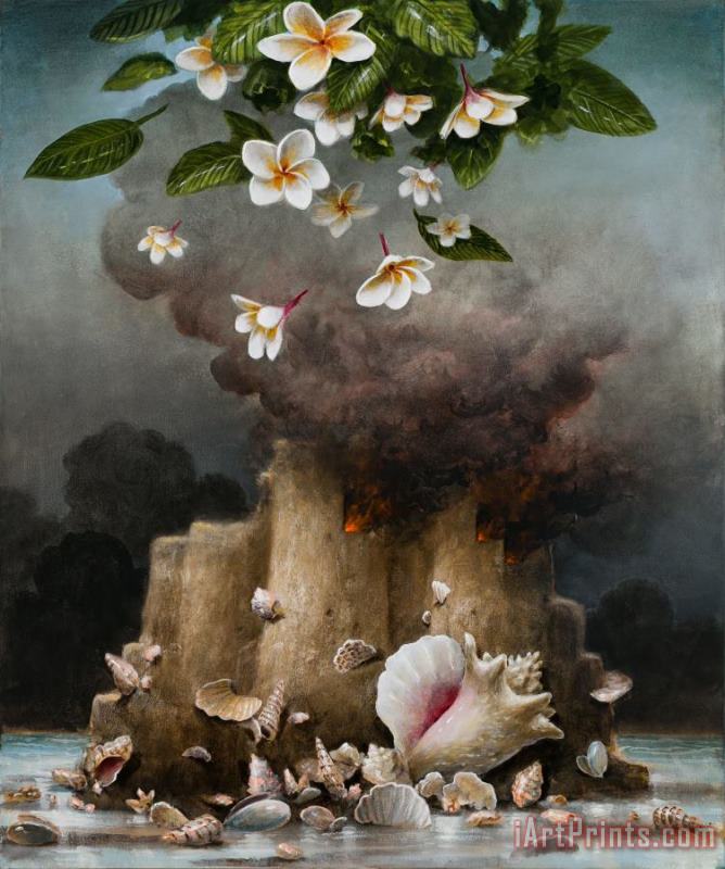 House Fire with Blessings, 2025 painting - Kevin Sloan House Fire with Blessings, 2025 Art Print