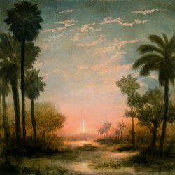 Kevin Sloan Rocket Launch with Palm Trees, 2023