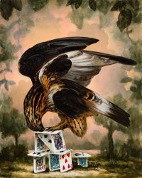 Kevin Sloan Rough Legged Hawk Monument (after Audubon), 2022