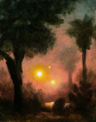 Kevin Sloan Smokey Sunsets with Barrel Cactus, 2023