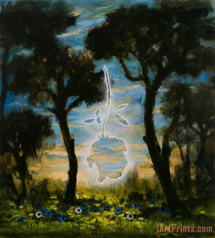 The Rose Will Not Lie, 2021 painting - Kevin Sloan The Rose Will Not Lie, 2021 Art Print