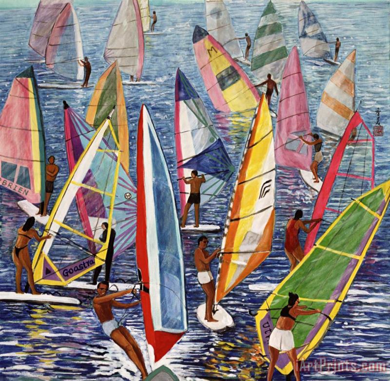Smooth Sailing painting - Komi Chen Smooth Sailing Art Print