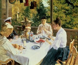 Konstantin Alekseevich Korovin At the Tea-Table