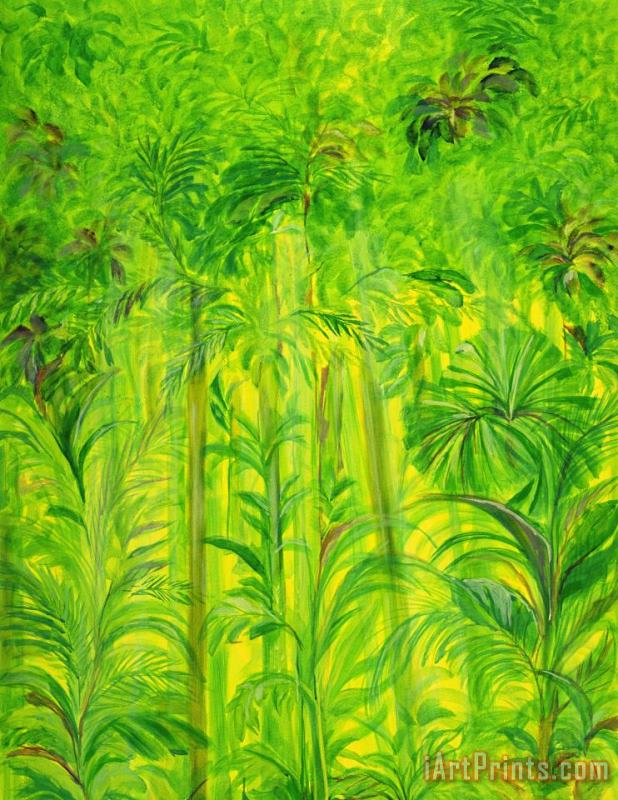Rain Forest Malaysia painting - Laila Shawa Rain Forest Malaysia Art Print