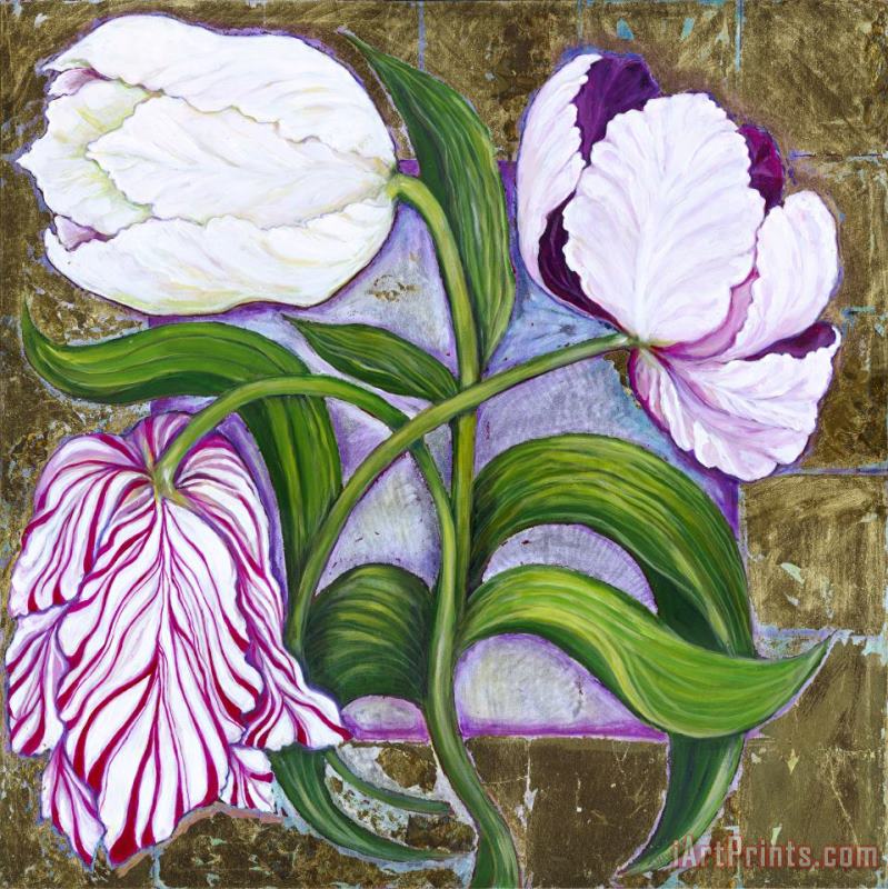 Tulips painting - Laila Shawa Tulips Art Print
