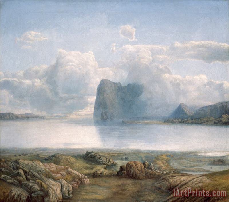 Island Borgoya painting - Lars Hertervig Island Borgoya Art Print