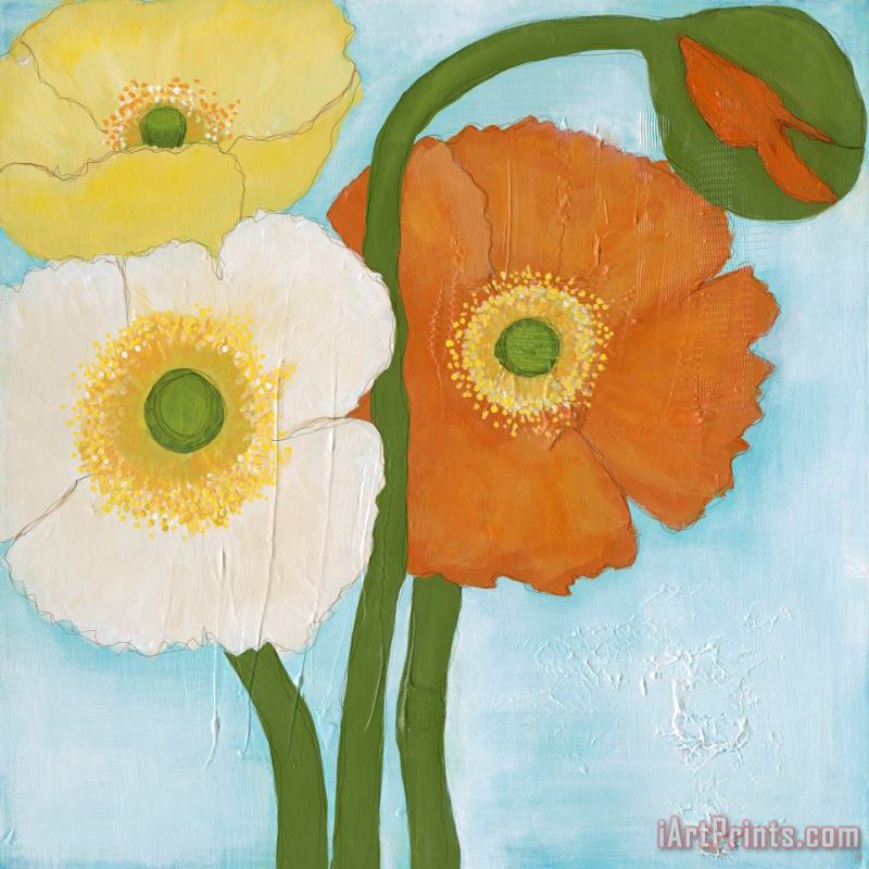 Poppy Bouquet I painting - Laura Gunn Poppy Bouquet I Art Print