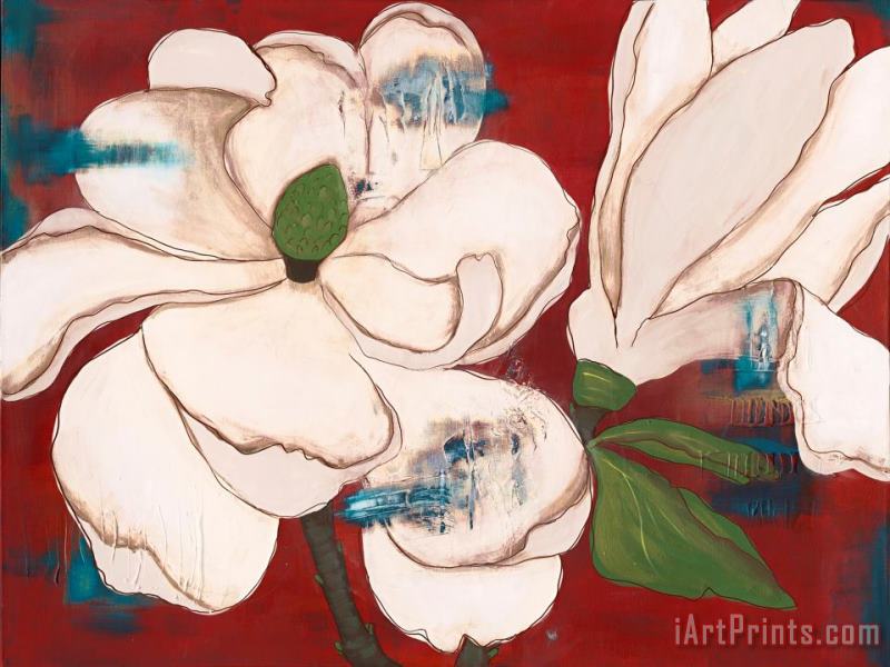 Laura Gunn Red Magnolia Art Painting