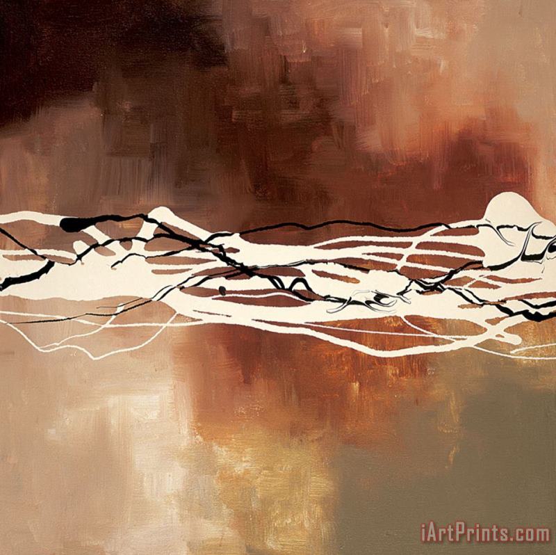 Copper Melody I painting - laurie maitland Copper Melody I Art Print