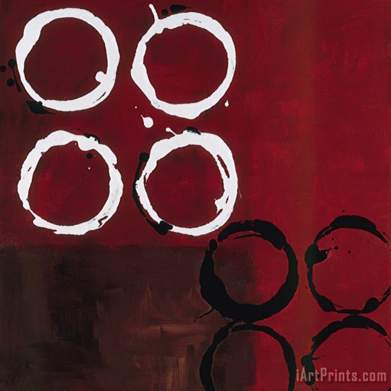 laurie maitland Red Circles I Art Painting