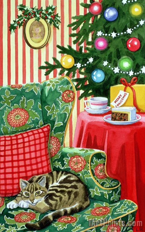 Christmas Tea painting - Lavinia Hamer Christmas Tea Art Print