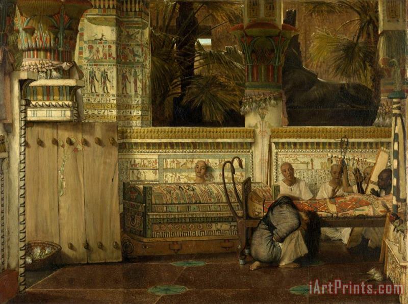 The Egyptian Widow painting - Lawrence Alma-tadema The Egyptian Widow Art Print