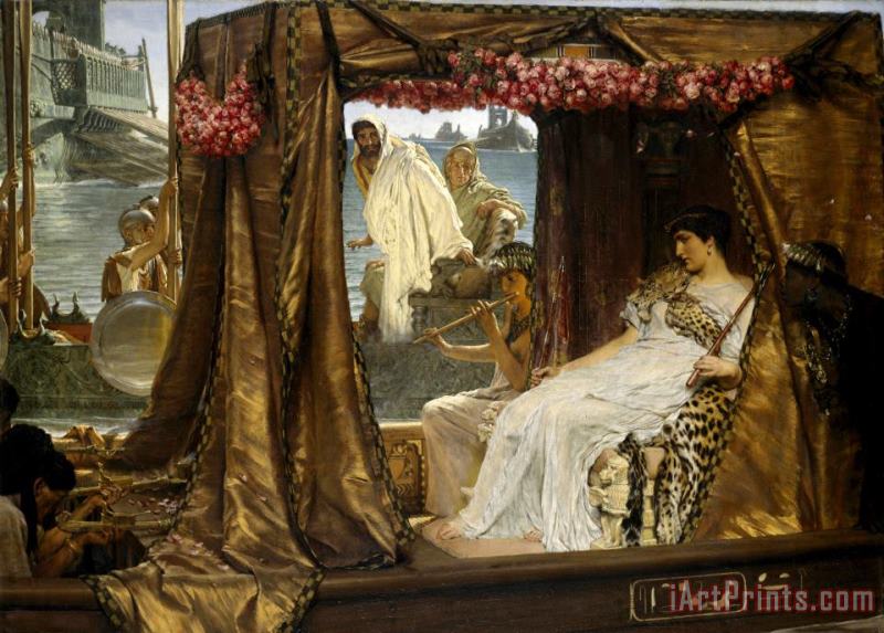 The Meeting of Anthony And Cleopatra, 41 B.c. painting - Lawrence Alma-Tadema The Meeting of Anthony And Cleopatra, 41 B.c. Art Print