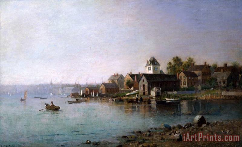 Oxford Point, Fairhaven, 1900 painting - Lemuel D. Eldred Oxford Point, Fairhaven, 1900 Art Print