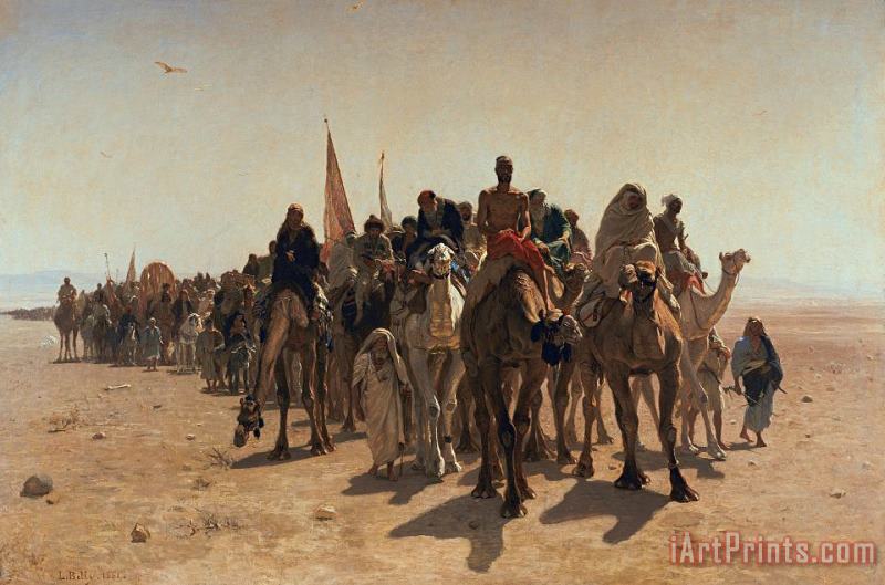 Leon Auguste Adolphe Belly Pilgrims Going to Mecca Art Print