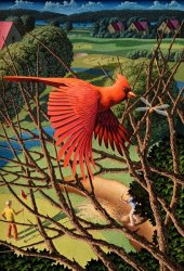 Leonard Koscianski Cardinal Course, 2019 painting