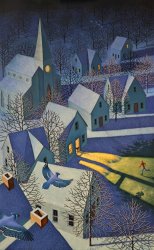 Leonard Koscianski Nocturne in Blue, on Thin Ice, 2020 painting Leonard Koscianski Nocturne in Blue, on Thin Ice, 2020 painting
