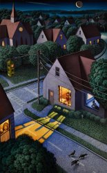 Leonard Koscianski On The Corner, 2017 painting Leonard Koscianski On The Corner, 2017 painting