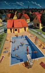 Leonard Koscianski Summer in The City, 2017 painting Leonard Koscianski Summer in The City, 2017 painting