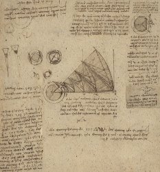 Leonardo da Vinci Alteration Of Annulus Without Changing Its Quantity Below Right Study Of Bird Flight From Atlantic painting