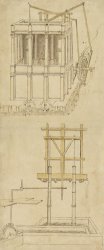 Leonardo da Vinci Architecture With Indoor Fountain From Atlantic Codex painting