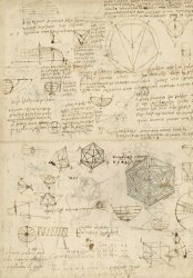 Leonardo da Vinci Cube Sphere Icosahedron Mention Of Known Project For Telescope painting
