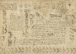 Leonardo da Vinci Delian Problem Or Doubling Cube Equivalence Among Various Parts Of Circle From Atlantic Codex painting