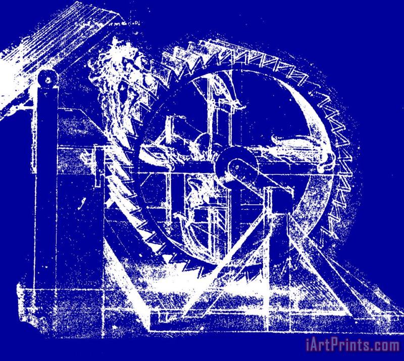 Leonardo da Vinci Leonardo Machine Blueprint Art Print