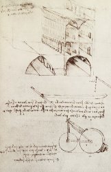 Leonardo da Vinci Manuscript B F 36 R Architectural Studies Development And Sections Of Buildings In City With Raise