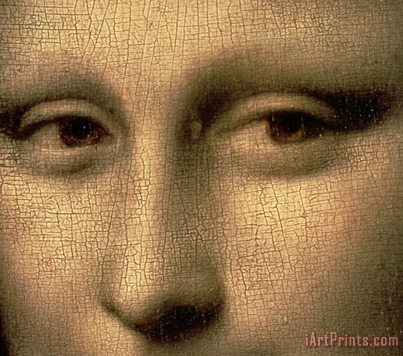 Leonardo da Vinci Mona Lisa Detail Art Print