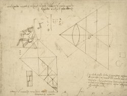 Leonardo da Vinci Page From Atlantic Codex painting