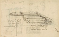 Leonardo da Vinci Teaselling Machine To Manufacture Plush Fabric From Atlantic Codex painting