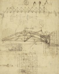Leonardo da Vinci Three Kinds Of Movable Bridge painting
