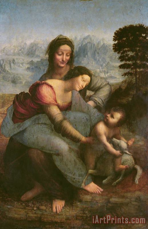 Leonardo da Vinci Virgin And Child With Saint Anne Art Painting