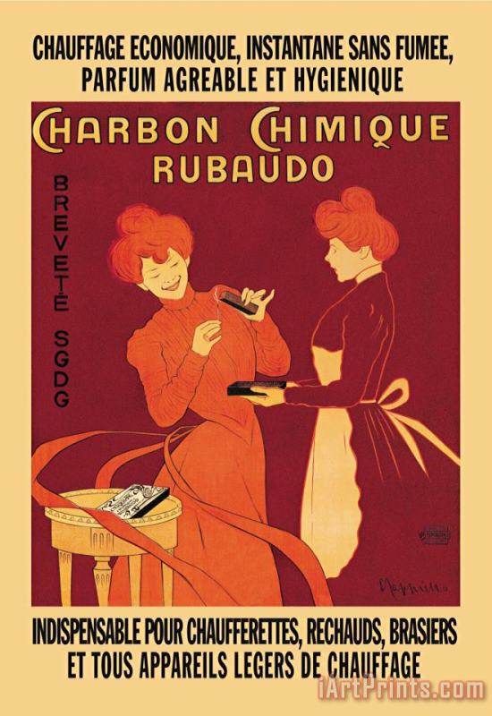 Charbon Chimique Rubaudo painting - Leonetto Cappiello Charbon Chimique Rubaudo Art Print