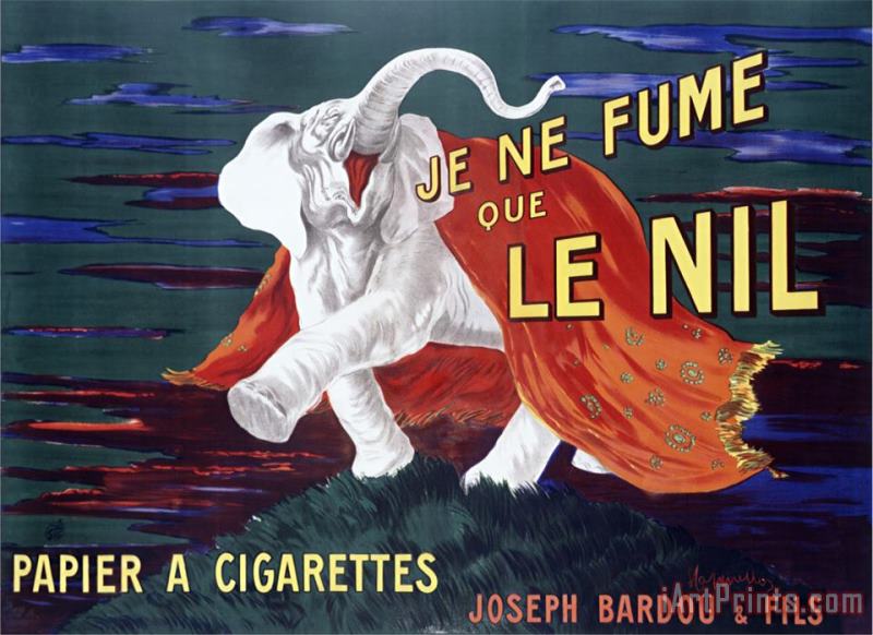 Leonetto Cappiello Je Ne Fume Le Nil Papier a Cigarettes Art Painting