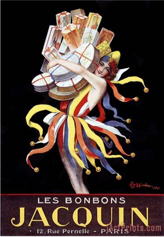 Les Bonbons Jacquin painting - Leonetto Cappiello Les Bonbons Jacquin Art Print