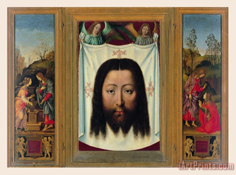 Leonetto Cappiello Triptych of Francesco Del Pugliese Christ And The Samaritan Veil of Veronica Noli Me Tangere Art Print