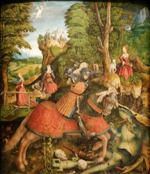 Leonhard Beck Saint George Killing The Dragon - 1515