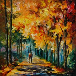 Leonid Afremov Autumn Colors painting