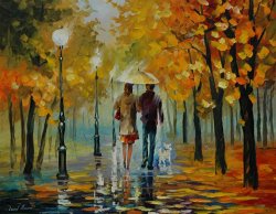 Leonid Afremov Autumn Elegy