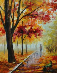 Leonid Afremov Autumn Mood painting
