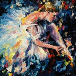 Leonid Afremov Ballerina painting
